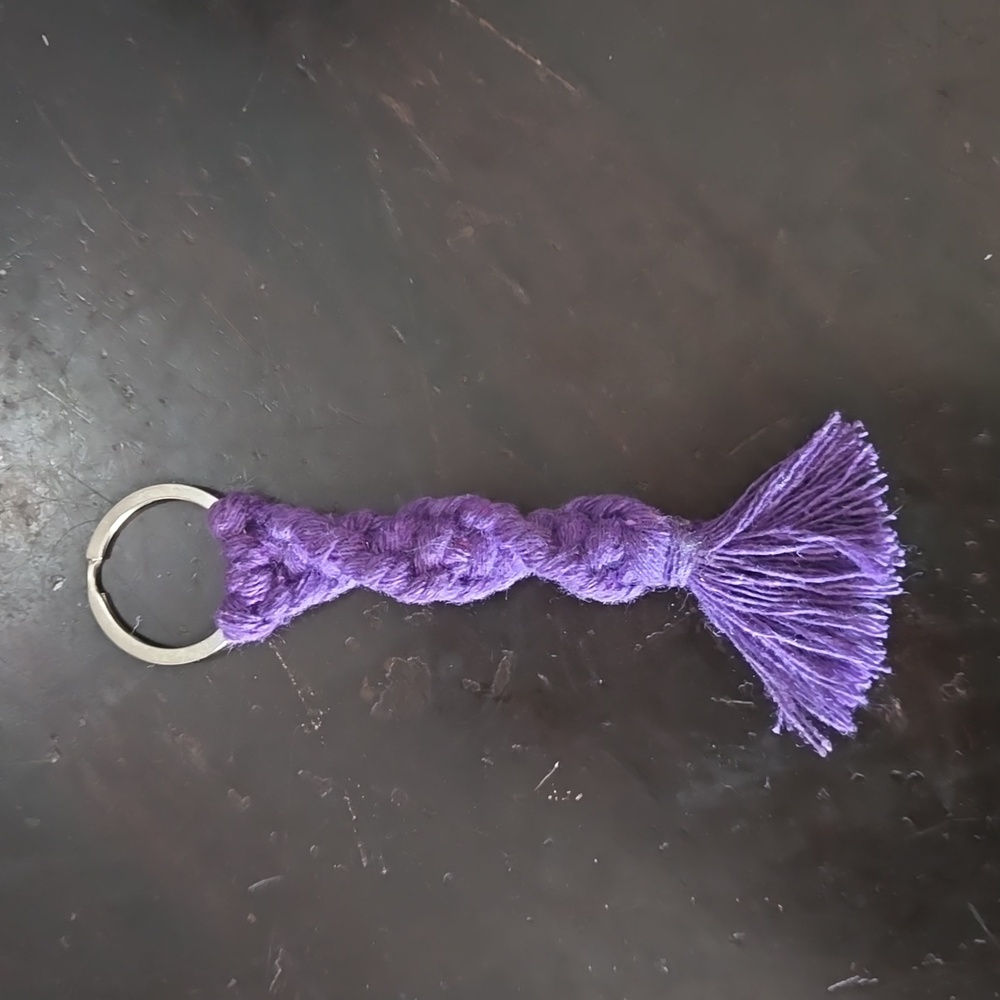 Handmade macrame keychain